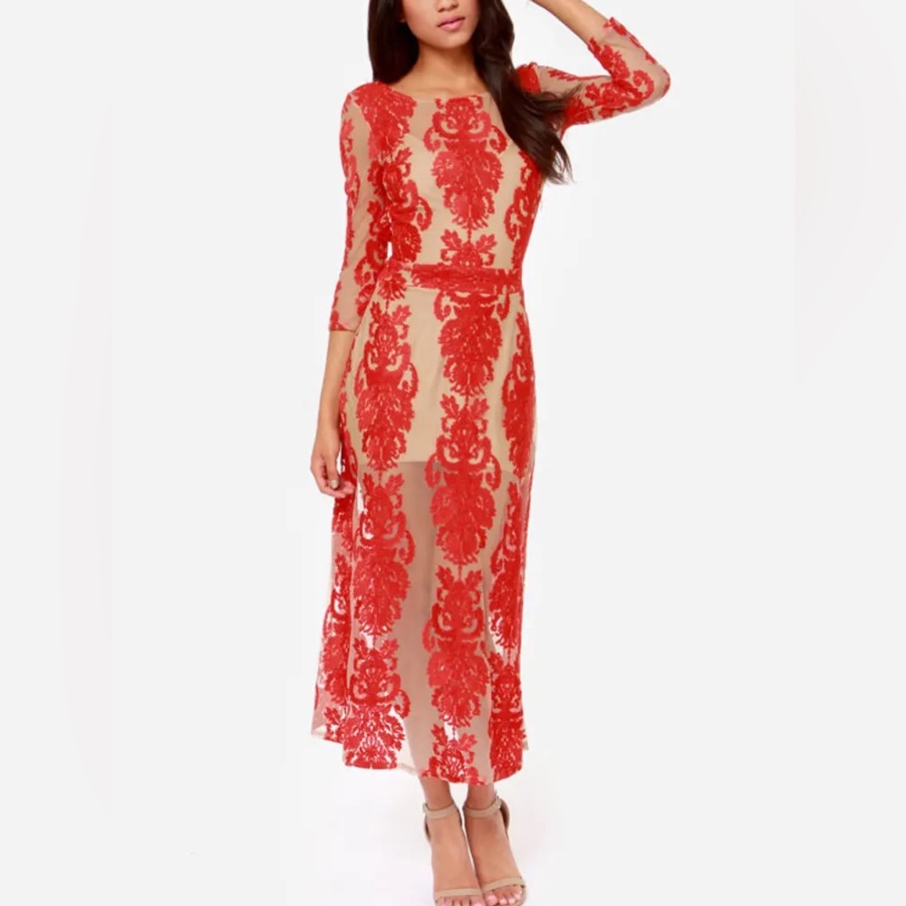 For Love and Lemons San Marcos Red Dress Size XS